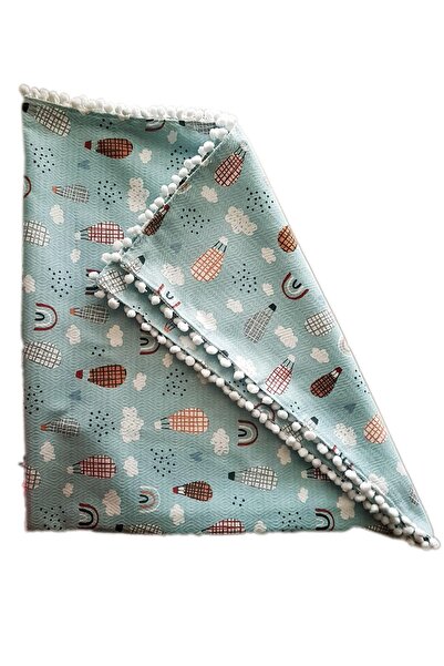 Calke بطانية أطفال 100% قطن 120x120سم أزرق