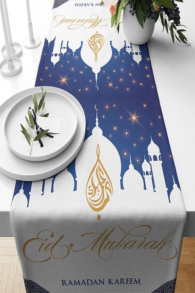 on the clouds Ramadan Kareem - Camili Ανθεκτικό στους λεκέδες Ύφασμα Σαλόνι Τραπέζι κουζίνας