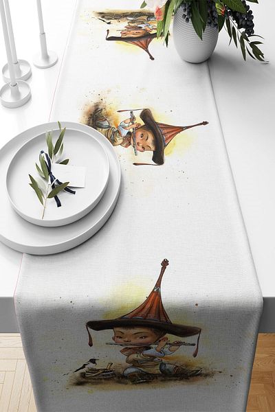 on the clouds Ethnic Patterned Living Room Kitchen Table Runner - Ανθεκτικό στους λεκέδες ύφασμα, διαφορετικά μοντέλα