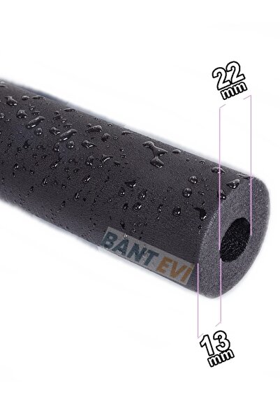 BANT EVİ Kauçuk Boru İzolasyonu 1/2" İç Çap 22mm, 13mm Et Kalınlık, 2metre Boru Kılıfı