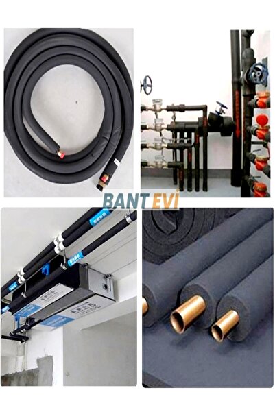 BANT EVİ Kauçuk Boru İzolasyonu 1/2" İç Çap 22mm, 13mm Et Kalınlık, 2metre Boru Kılıfı