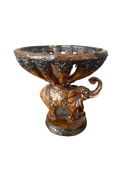 Mintigur Polyester Ahşap Görünümlü Fil Meyvelik