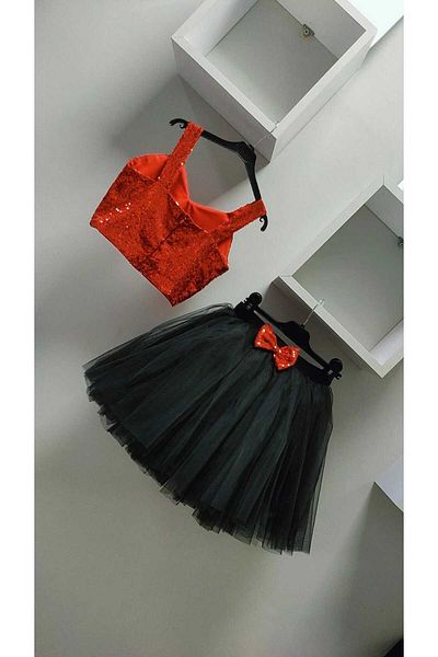 babysmile Red Crop Tutu Skirt