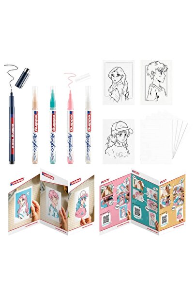 Edding 5300 Acrylic Painting Marker 1-2 mm 5 Colors Set Manga