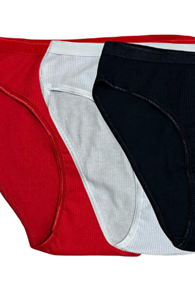 Nana & Mayka Moda Chiloți bikini pentru femei Ribbed Passion - 6 bucăți Mixte SML Standard