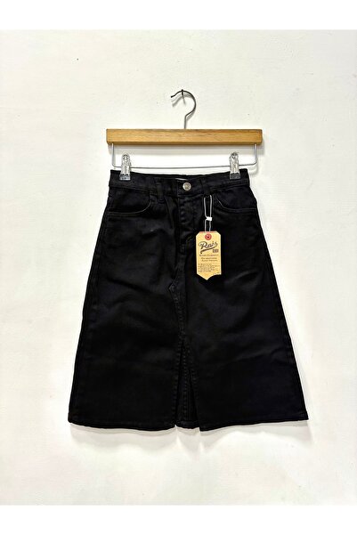 rois kids Black Color Long Skirt with Slits