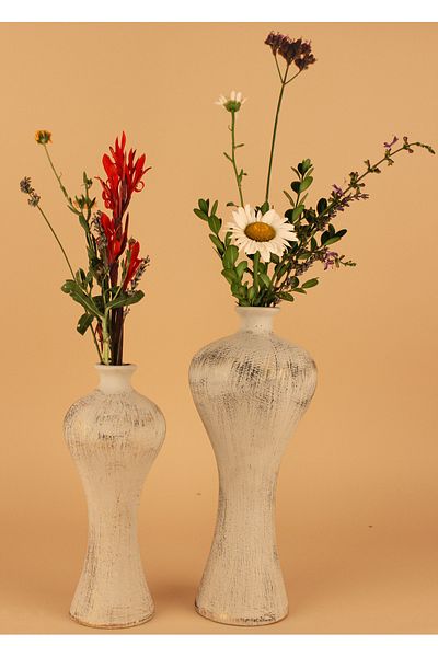 Hmydesign Beige Gold Vase - Journal Set of 2