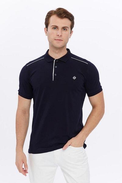 Rey Polo Polo Neck Shoulder Stripe T-Shirt