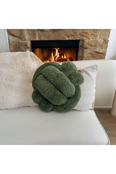 düğüm yastık وسادة بعقدة منتفخة - أخضر (قطر 25 سم)