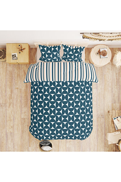 Evmila Bračni Štampano Set navlaka za poplun - 200x220 cm (VELIČINA Čaršav )