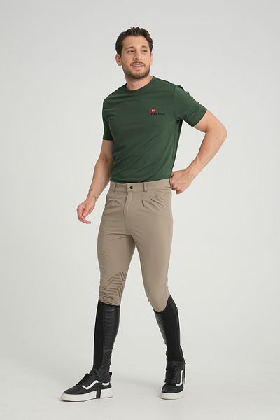 PEUR RIDER SHOP Men's Riding Pants - Silicone and Pocket Detail, Oliv