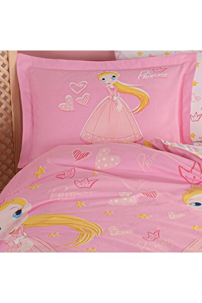 Hobby Σετ Παπλωματοθήκης Μονό Κρεβάτι Poplin Studio Princess Pink