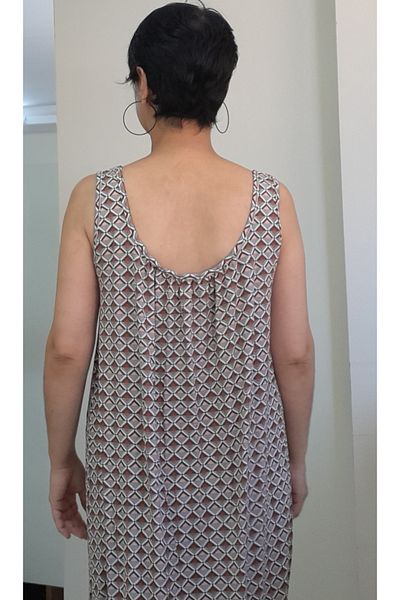 Mertcan Butik Φόρεμα με μοτίβο βιζόν - Βαμβακερό βαμβακερό φόρεμα με κορδόνια και πλάτη