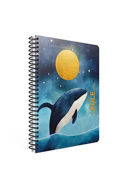 Gıpta دفتر ملاحظات حلزوني بغلاف بلاستيكي 80 ورقة 17*24 دفتر مسطر