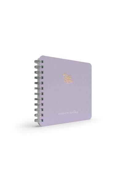 Gıpta Micro Notes Spiralli Pastel Mor Sert Kapak 100 Yaprak 16*16 Çizgisiz De...