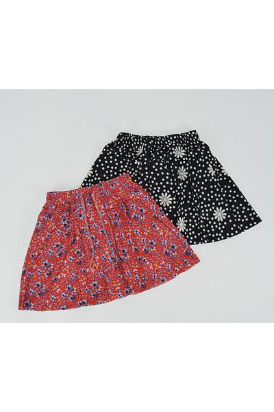 Kidiba 2-Pack Shorts Skirt for Girl 4-15 Years