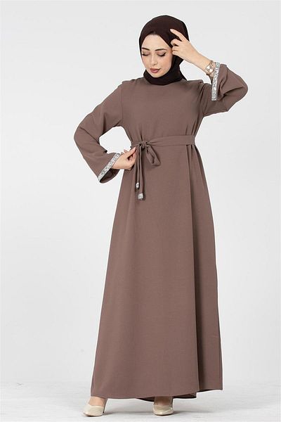 Herita "Juwelenbesetztes Kleid - Burgunderrot"
