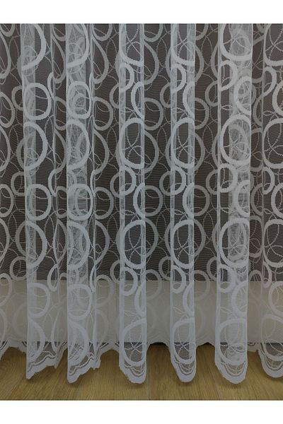 elision home Sports Pattern French Lace Tulle Curtain, 550x270, Sparse Pleat, 1/2