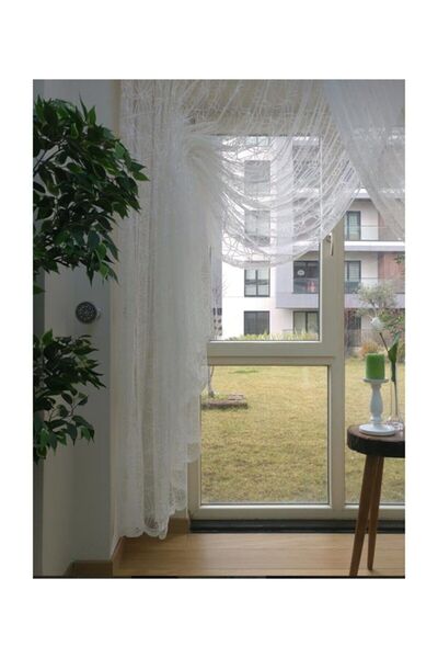 elision home Спортивний візерунок круазе тюлеві штори, 400x250см, 1/4 щільні складки