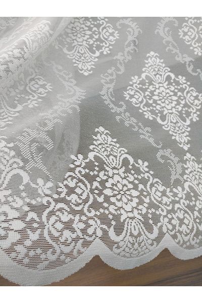 elision home Knitted Patterned Tulle Curtain, 450x270, Normal Pleat, 1/2.5