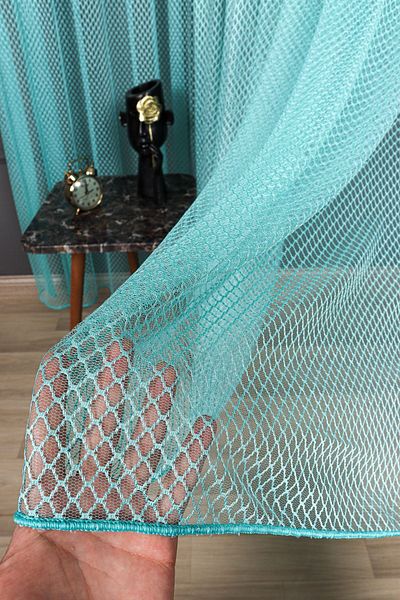 elision home Lace Knitted Tulle Curtain High Gramage, 150x270, Tight Pleat, 1/3