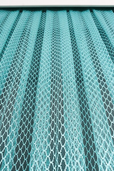 elision home Lace Knitted Tulle Curtain High Gramage, 500x250, Sparse Pleat, 1/2