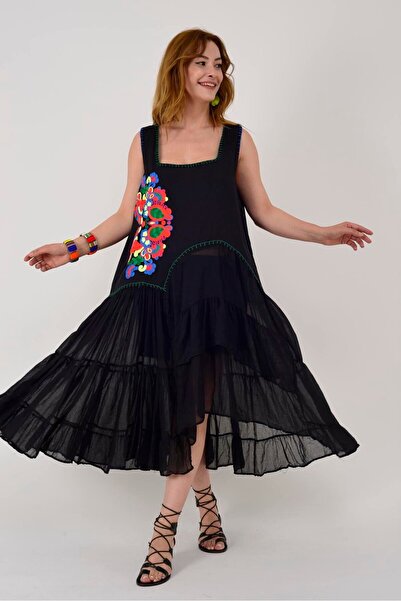 Park Moda AN10687 Αμάνικο φόρεμα - Με λεπτομέρεια ραφής