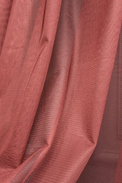 elision home Burgundy Grek Tulle Curtain Honeycomb Floor 300x260cm (1x2) Sparse Pleat Elıon00101