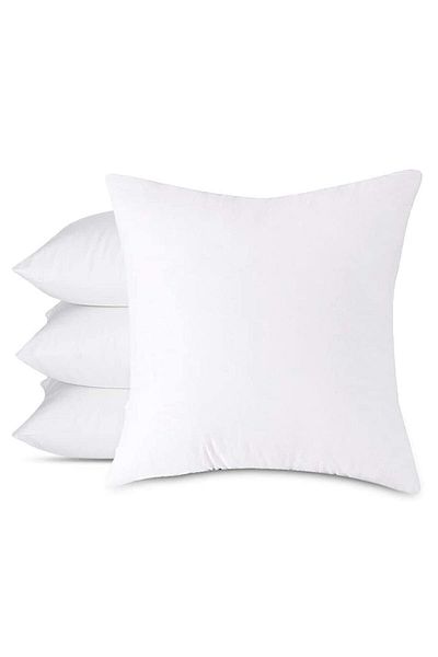 Junenext Set de 4 perne interioare, umplute cu fibre de calitate originală, 50x50 cm (potrivit pentru toate pernele)