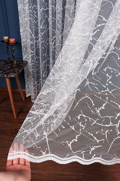 elision home Sports Pattern French Lace Tulle Curtain, 250x250cm, 1/3 Tight Pleat, Elısıon05081
