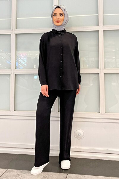 TOFİSA 11339-ČERNÁ Tunika+kalhoty