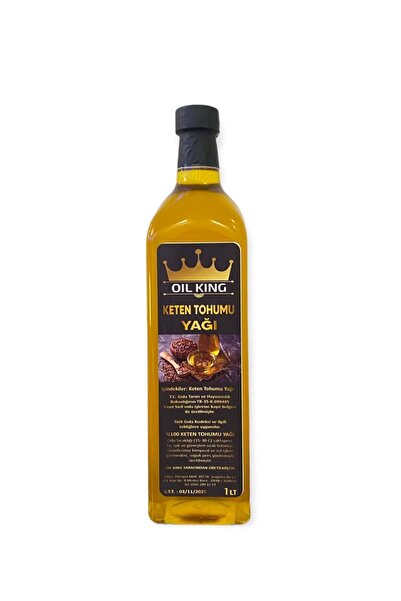 OIL KING Keten Tohumu Yağı 1 Lt ( Soğuk Pres % 100 Saf )