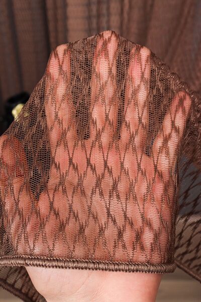 elision home Lace Knitted Tulle Curtain High Gramage, 250x270, Sparse Pleat, 1/2