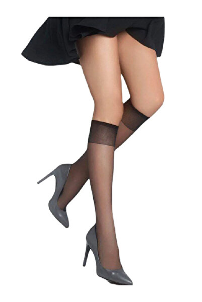 Nisa Под коляното - комплект от 2 чифта тънки, лъскави чорапи Fit 15 за панта...