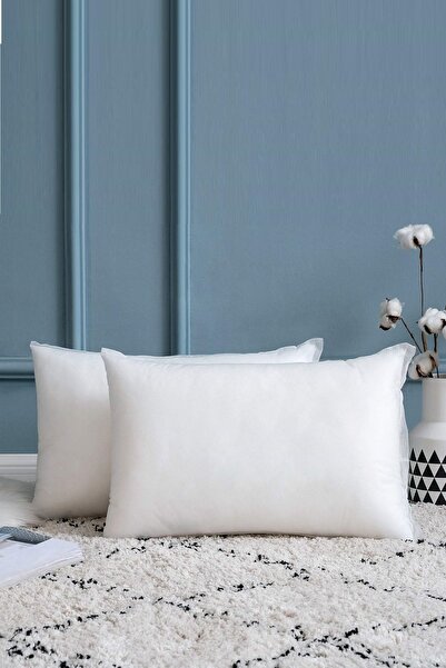 Junenext 2-Piece Throw Pillow Case Inner Pillow 35x50 350gr 100% Bead Silicone Pillow Filling