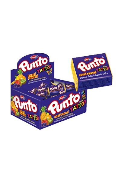 Genel Markalar Punto Sakız Tutti Frutti Dövmeli Sakız 100 Adet