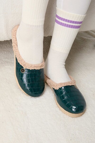 TOFİSA Papuci de casă pentru femei verzi - 23490