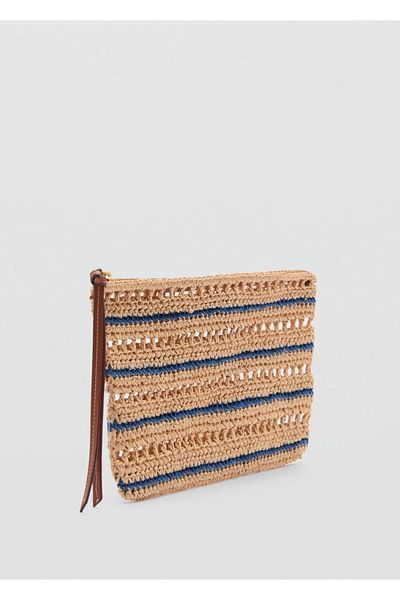 MANGO Woman Tasche aus Naturmaterial