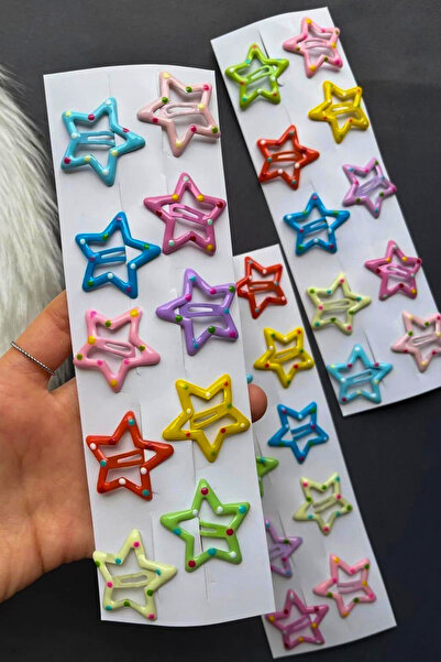 Nisankids Puantiyeli Yıldızlı Çıtçıt Toka 10 Adet