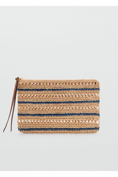 MANGO Woman Tasche aus Naturmaterial