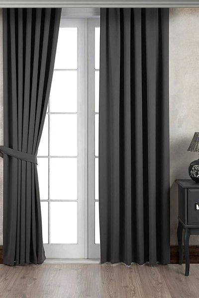 Elisya Home 2 Pieces Blackout Light Proof Sunshade Background Curtain - Light Proof Set of 2