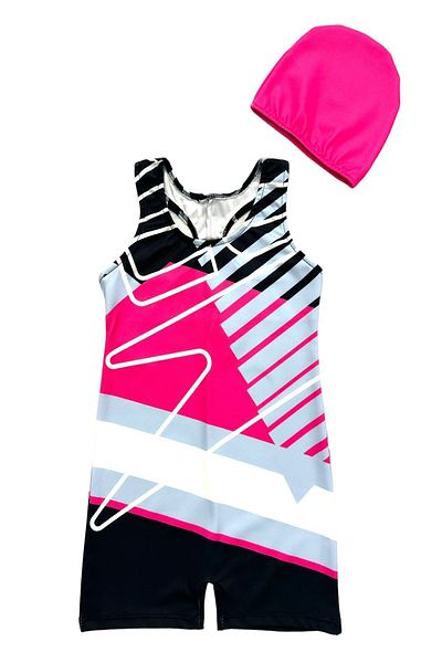 ÖYKÜ KİDS Boneli Girl's Swimsuit - Swim and Shorts