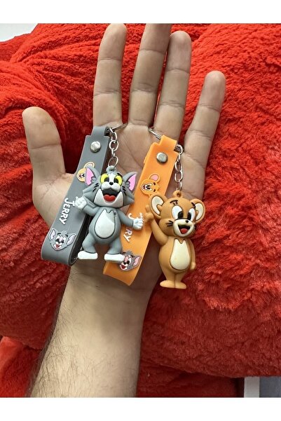 HediyeSepetim Tom and Jery silicone Keychain price is for 2 pieces