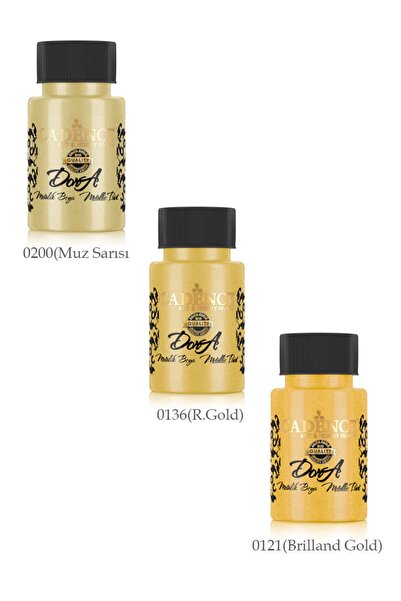 Cadence Boya Dora Metalik Boya 50ml 3'lü Set