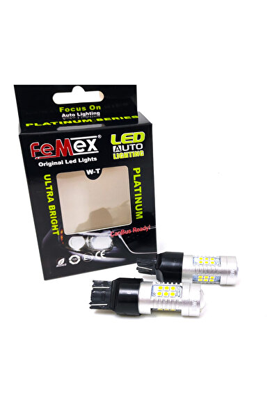 FEMEX Platinum T20-7443-15w- Dipsiz Çift Duy Led Ampul Beyaz Mercekli