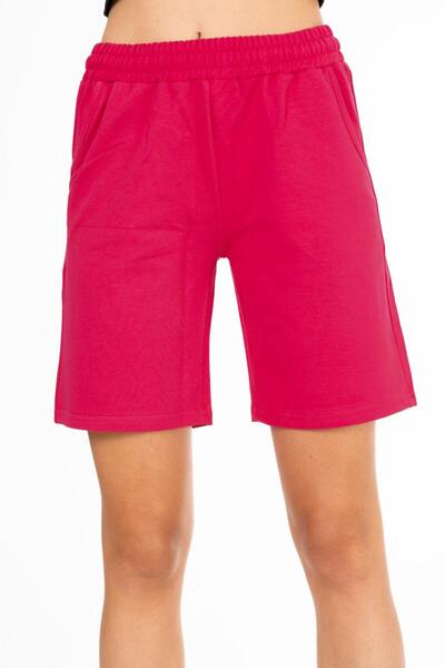 Tight Lady X Serüven 100% Cotton Women's Fuchsia 2-Thread Pocket Shorts