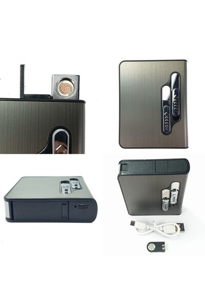 Silvio Monetti Sm S3088 Sigaralık Sigara Kutusu Tesla Usb Şarjlı Elektrikli Çakmak