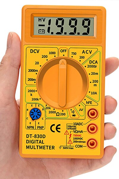 TechnoStation Dijital Avometre Multimetre Ölçü Aleti Akım Voltaj Direnç Ölçer