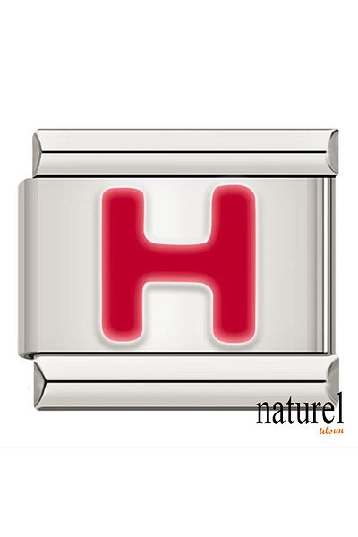 Naturel Tılsım Italian Stainless Steel 9mm Letter Charm