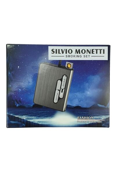 Silvio Monetti Sm S3088 Sigaralık Sigara Kutusu Tesla Usb Şarjlı Elektrikli Çakmak